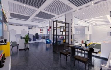 汽修廠展廳的空間設(shè)計(jì)要與整體裝飾造型互相適應(yīng)