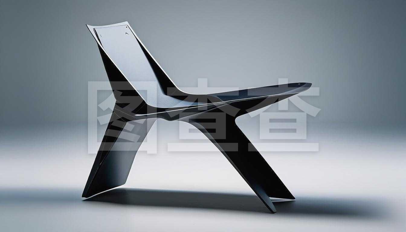 現(xiàn)代椅設(shè)計靈感來自F-117夜鷹戰(zhàn)斗機,由扎哈·哈迪德設(shè)計,產(chǎn)品圖片攝影。